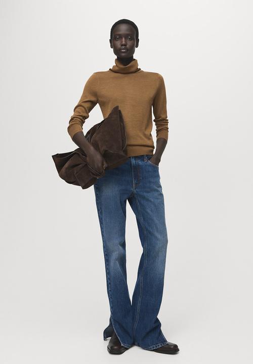 MANGO - Sweater mustasa - Ochre