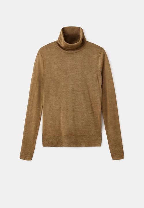MANGO - Sweater mustasa - Ochre