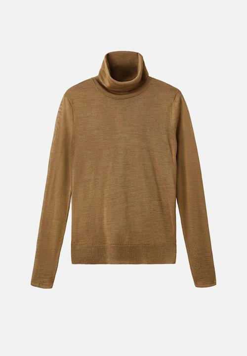 MANGO - Sweater mustasa - Ochre