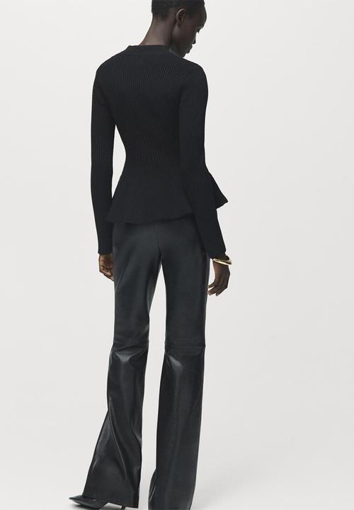 MANGO - Sweater peplum - black