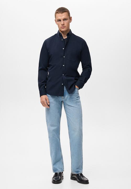 MANGO - Camisa Twill - Navy
