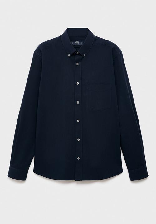 MANGO - Camisa Twill - Navy