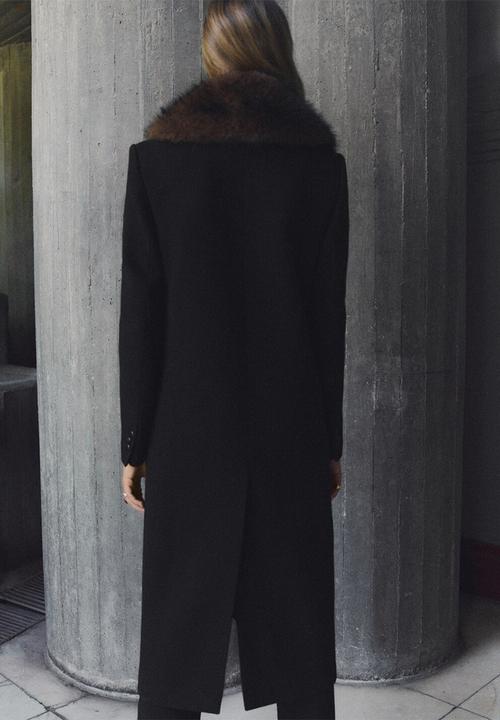 MANGO - Coat lips - black