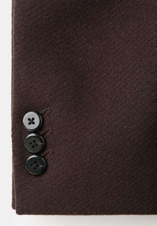 MANGO - Coat lips - dark brown