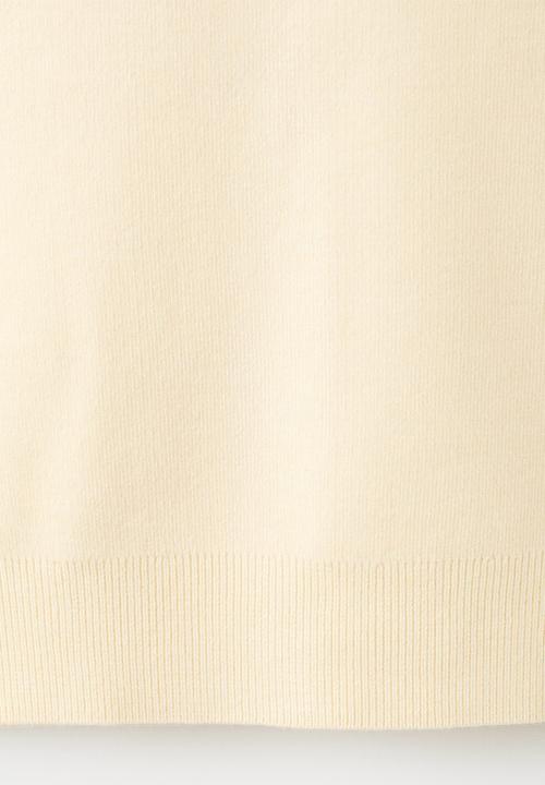 MANGO - Sweater xemeneia - light/pastel yellow