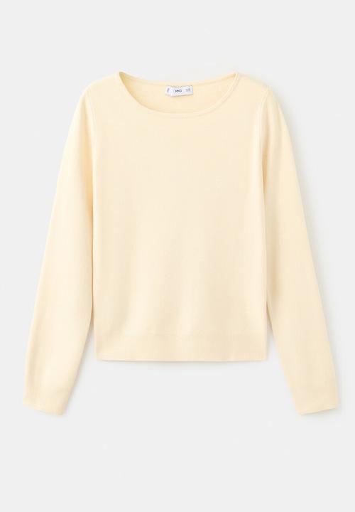 MANGO - Sweater xemeneia - light/pastel yellow