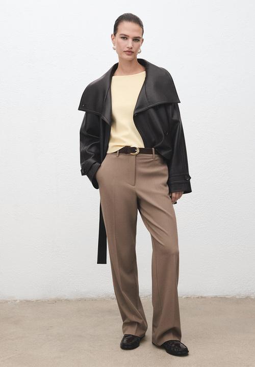 MANGO - Sweater xemeneia - light/pastel yellow