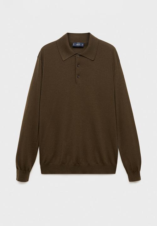 MANGO - Polo Willys Wool - Dark Green