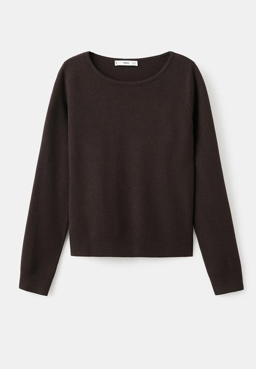 MANGO - Sweater xemeneia - dark brown