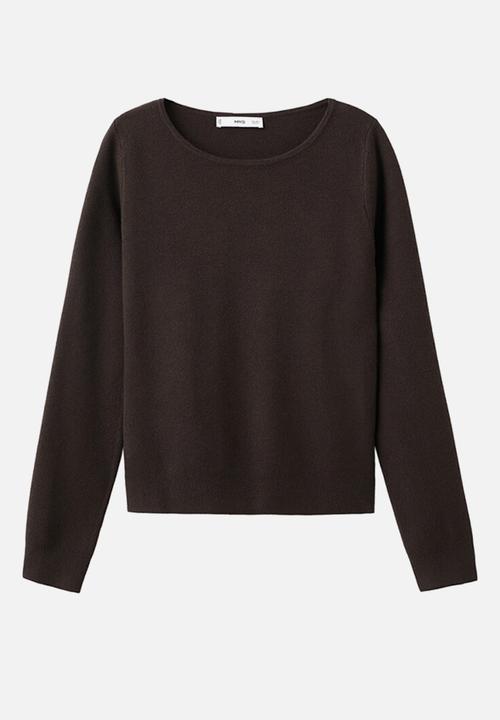 MANGO - Sweater xemeneia - dark brown