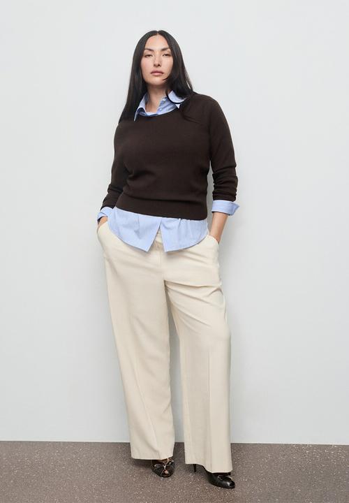 MANGO - Sweater xemeneia - dark brown