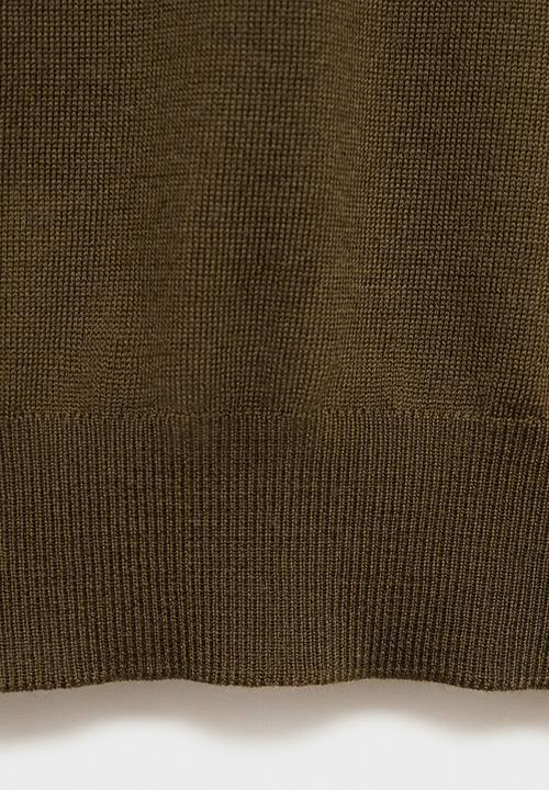 MANGO - Polo Willys Wool - Dark Green