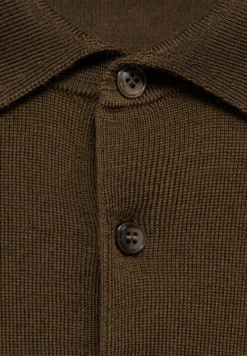 MANGO - Polo Willys Wool - Dark Green