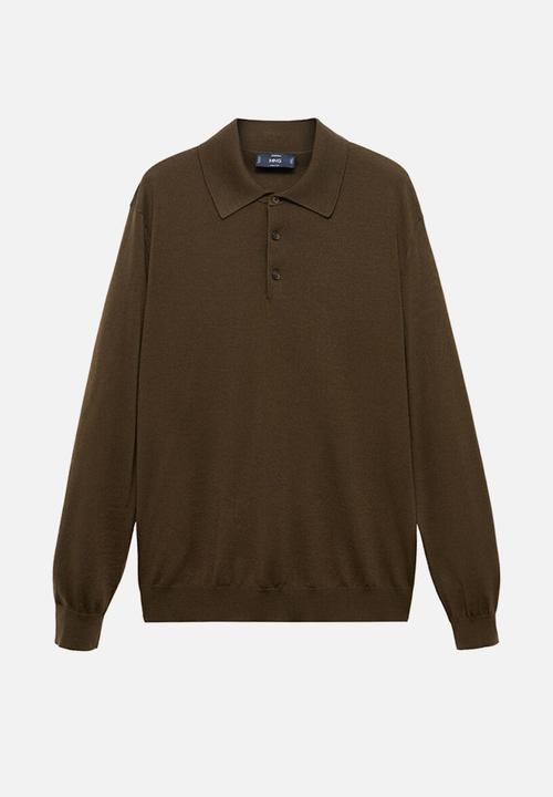 MANGO - Polo Willys Wool - Dark Green