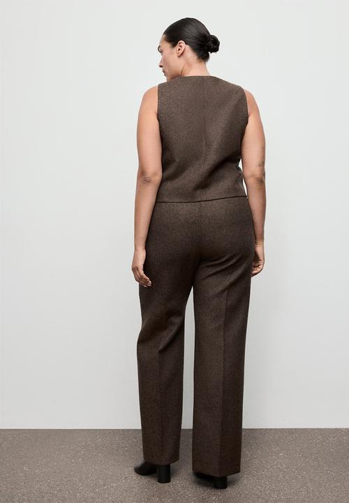 MANGO - Pants piper - brown