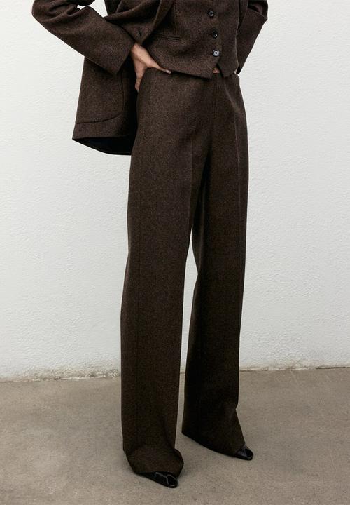 MANGO - Pants piper - brown