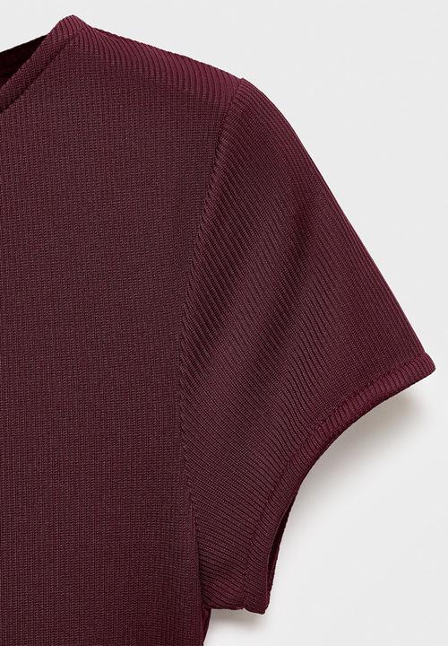 MANGO - Dress Calderam - Dark Red
