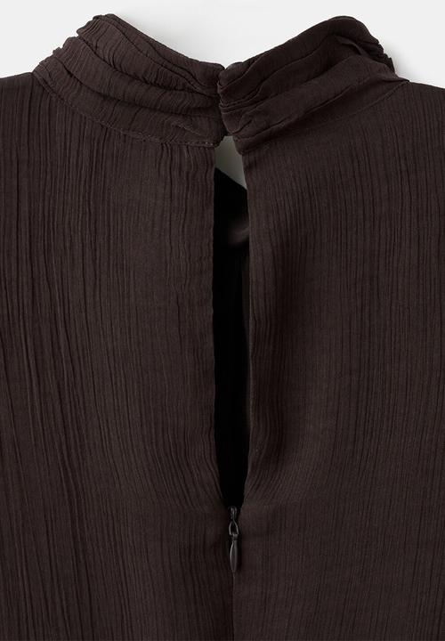 MANGO - Dress sienna - dark brown