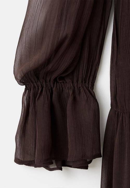MANGO - Dress sienna - dark brown