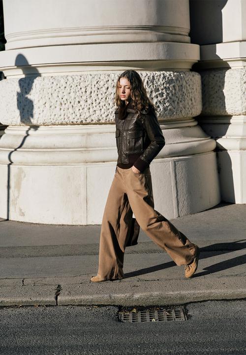 MANGO - Jeans blair - brown