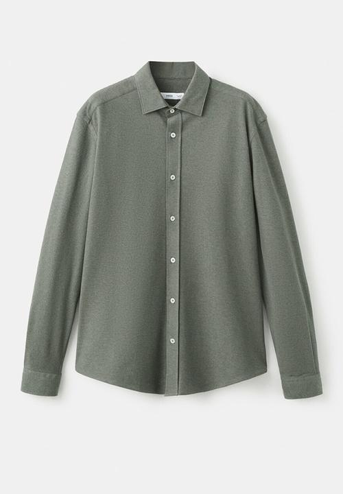 MANGO - Camisa Pique - Green
