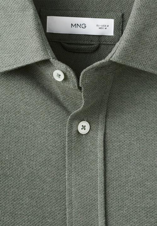 MANGO - Camisa Pique - Green