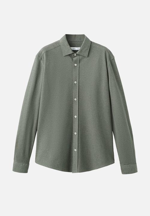 MANGO - Camisa Pique - Green