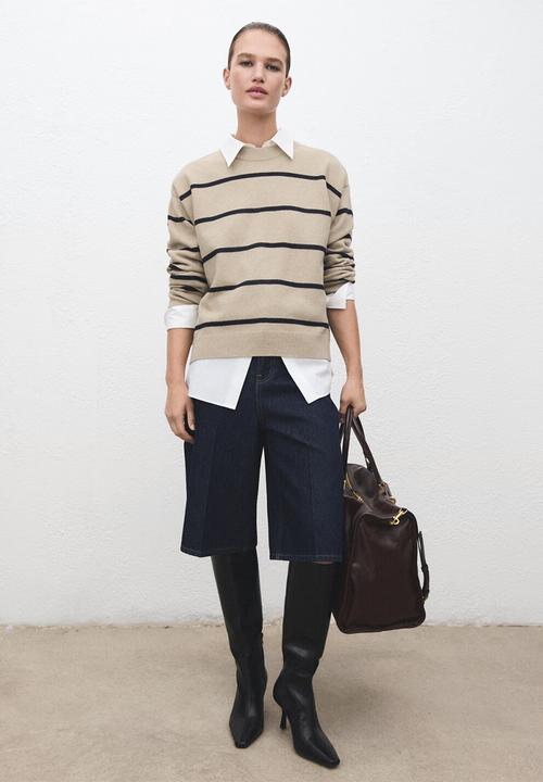 MANGO - Sweater marina - light/pastel gray