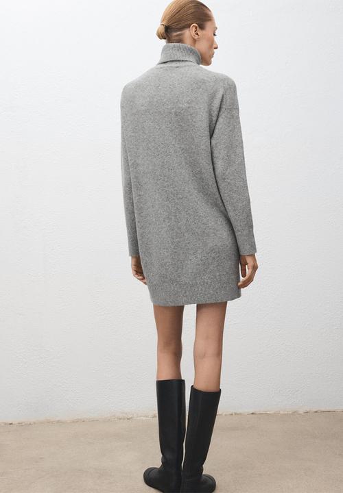 MANGO - Dress taldote  -  medium gray