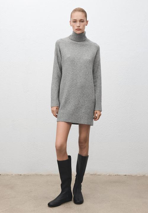 MANGO - Dress taldote  -  medium gray