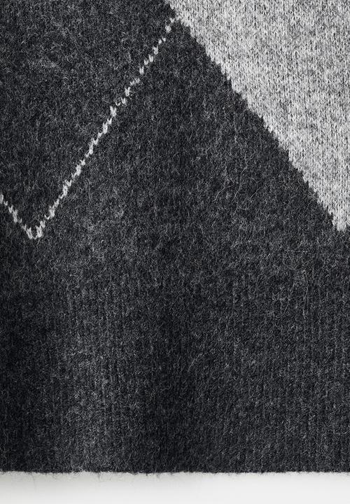 MANGO - Sweater rombon - medium gray