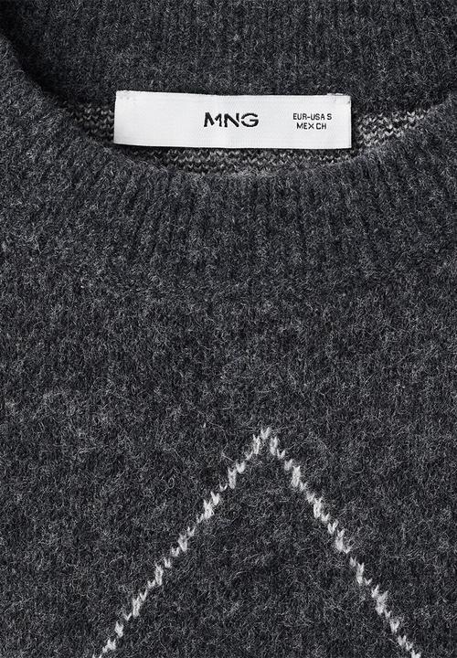 MANGO - Sweater rombon - medium gray