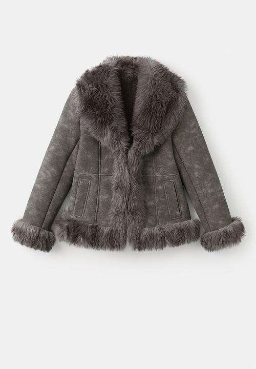 MANGO - Jacket furby - gray