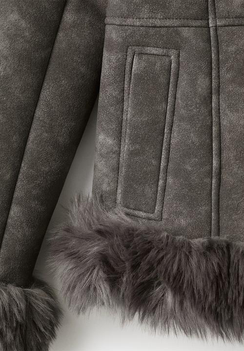 MANGO - Jacket furby - gray
