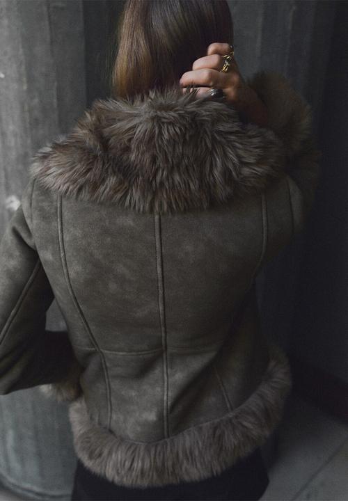 MANGO - Jacket furby - gray