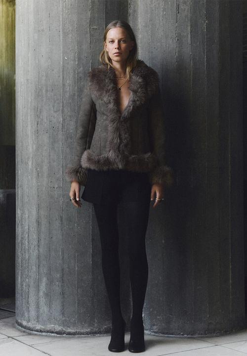 MANGO - Jacket furby - gray
