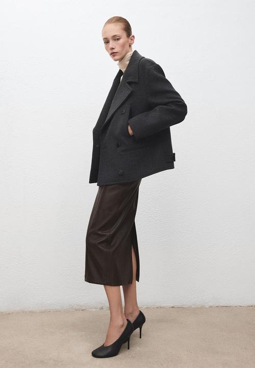 MANGO - Skirt sara - dark brown