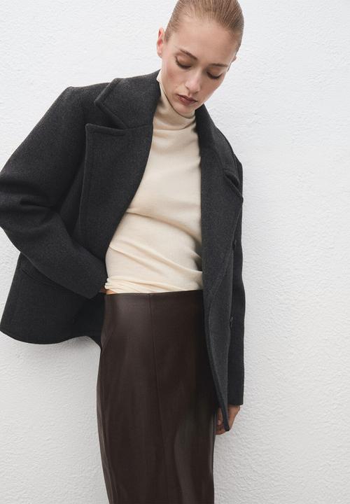 MANGO - Skirt sara - dark brown