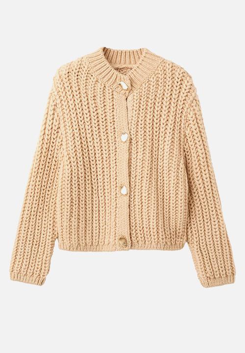 MANGO - Cardigan farina - light beige