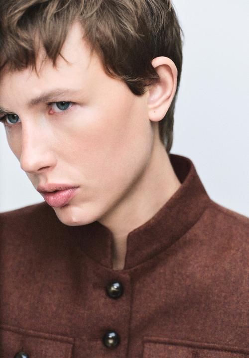 MANGO - Jacket greta - dark beige