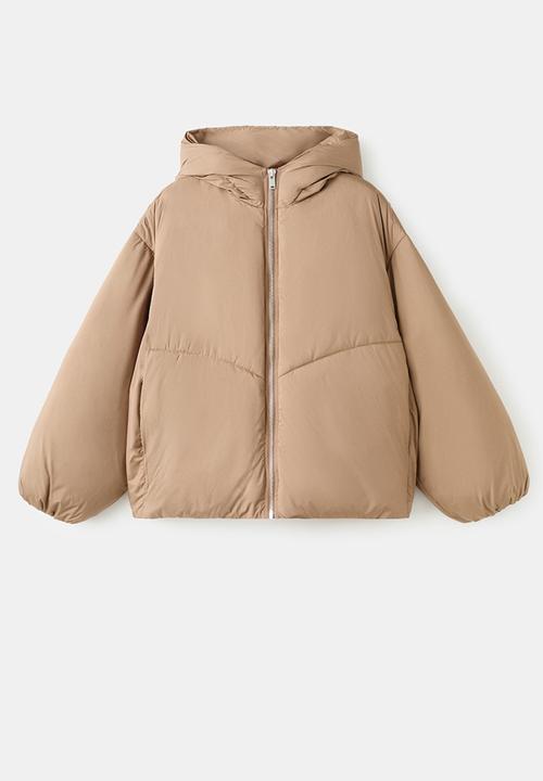 MANGO - Puffer coat oat - light beige