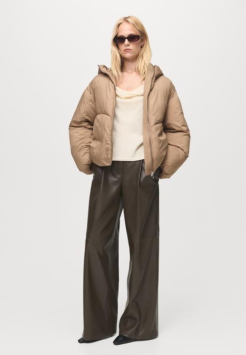 MANGO - Puffer coat oat - light beige