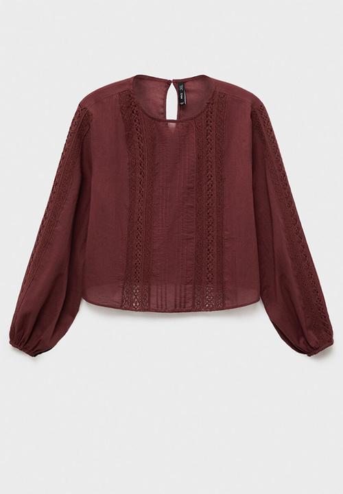 MANGO - Blouse peony - dark red