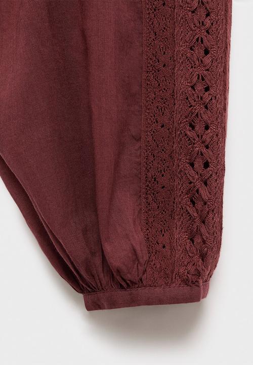 MANGO - Blouse peony - dark red