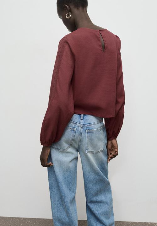 MANGO - Blouse peony - dark red