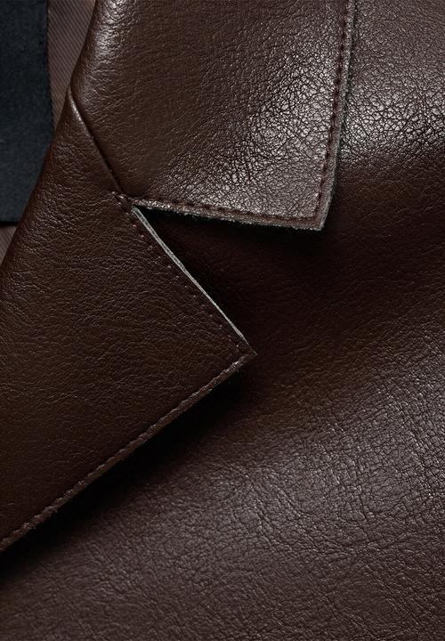 MANGO - Jacket sabi - dark brown