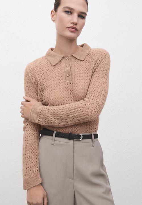 MANGO - Poloshirt nuez - medium brown