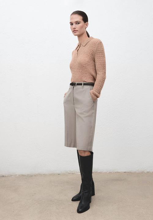 MANGO - Poloshirt nuez - medium brown