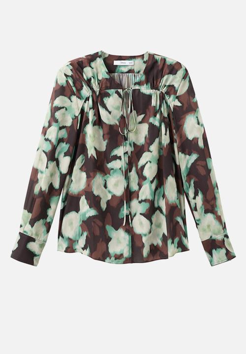 MANGO - Blouse patrik - green