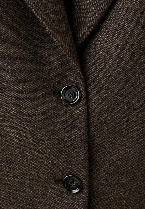 MANGO - Blazer piper - dark brown